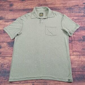 Prana Short‎ Sleeve Polo Shirt Super Soft Men's Med Green